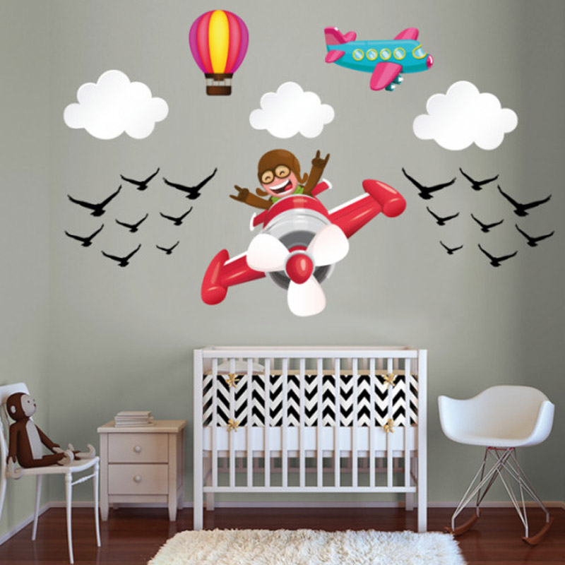 Αυτοκόλλητο τοίχου Παιδικά με αεροπλάνα